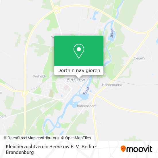 Kleintierzuchtverein Beeskow E. V. Karte