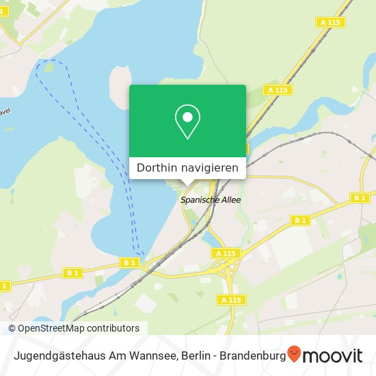 Jugendgästehaus Am Wannsee Karte