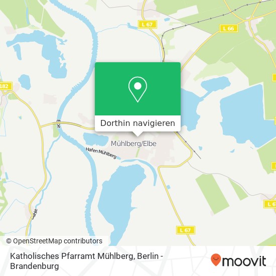 Katholisches Pfarramt Mühlberg Karte