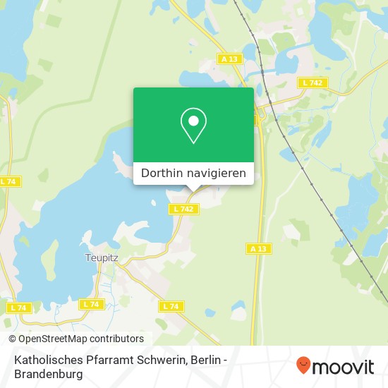 Katholisches Pfarramt Schwerin Karte