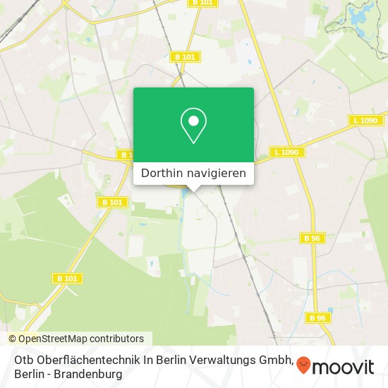 Otb Oberflächentechnik In Berlin Verwaltungs Gmbh Karte