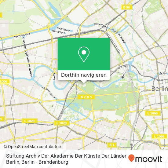 Stiftung Archiv Der Akademie Der Künste Der Länder Berlin Karte