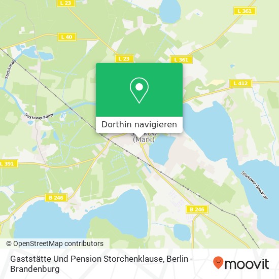 Gaststätte Und Pension Storchenklause Karte