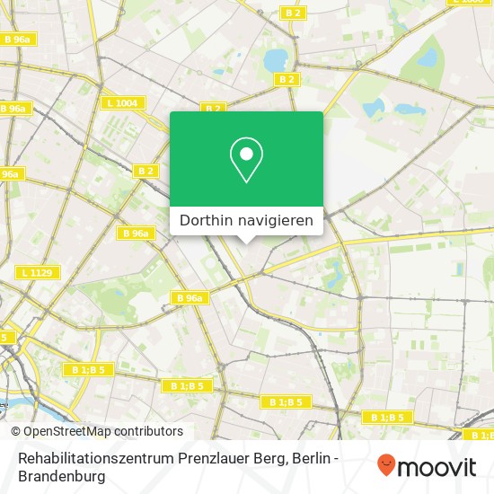 Rehabilitationszentrum Prenzlauer Berg Karte