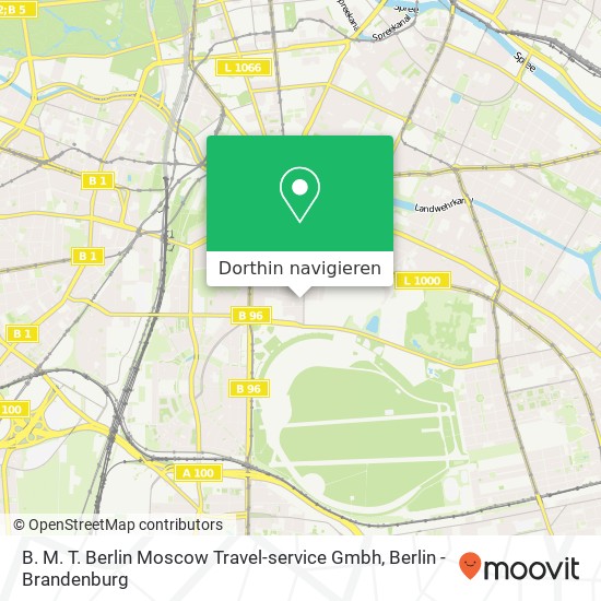 B. M. T. Berlin Moscow Travel-service Gmbh Karte