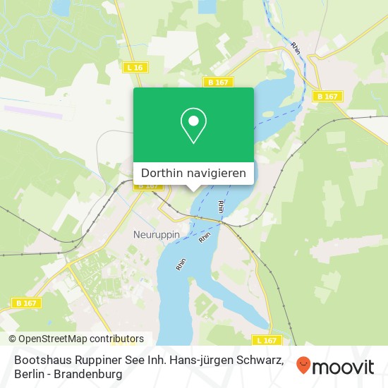 Bootshaus Ruppiner See Inh. Hans-jürgen Schwarz Karte