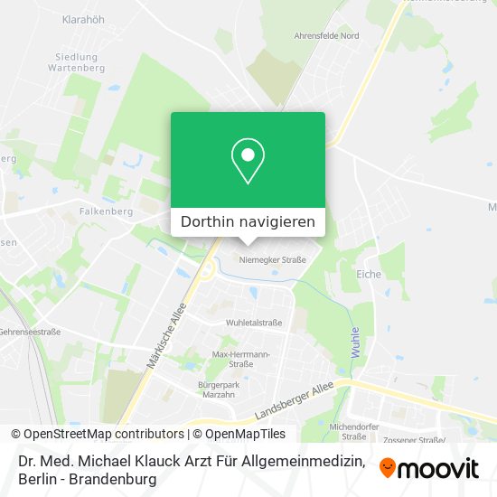Dr. Med. Michael Klauck Arzt Für Allgemeinmedizin Karte