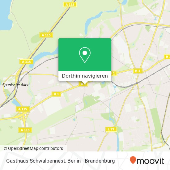 Gasthaus Schwalbennest Karte