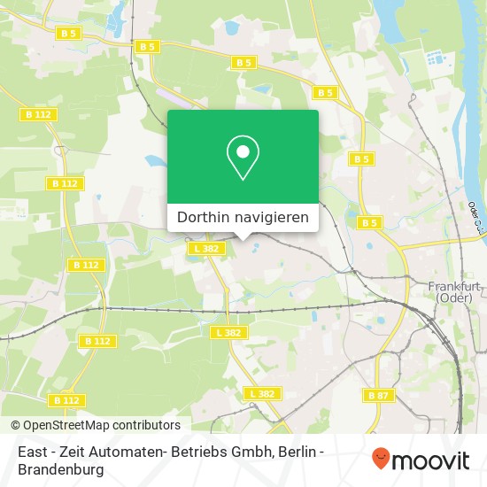 East - Zeit Automaten- Betriebs Gmbh Karte