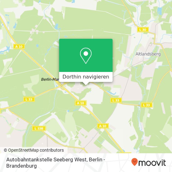 Autobahntankstelle Seeberg West Karte