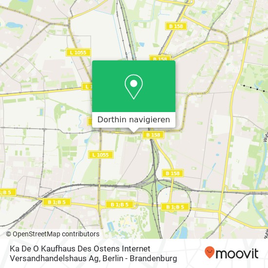Ka De O Kaufhaus Des Ostens Internet Versandhandelshaus Ag Karte