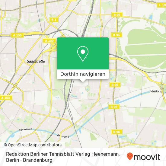 Redaktion Berliner Tennisblatt Verlag Heenemann Karte
