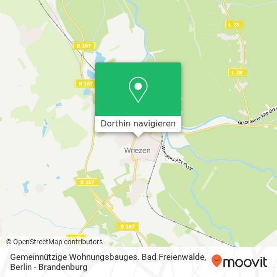 Gemeinnützige Wohnungsbauges. Bad Freienwalde Karte
