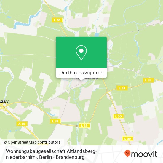 Wohnungsbaugesellschaft Altlandsberg-niederbarnim- Karte