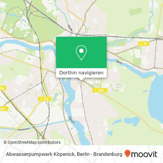 Abwasserpumpwerk Köpenick Karte