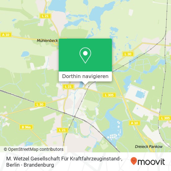 M. Wetzel Gesellschaft Für Kraftfahrzeuginstand- Karte