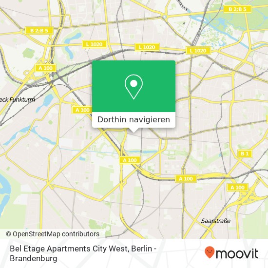 Bel Etage Apartments City West, Berliner Straße 69 Karte