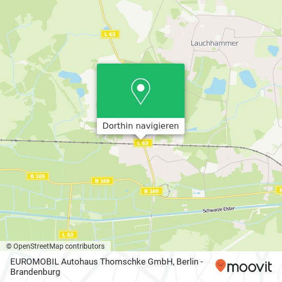 EUROMOBIL Autohaus Thomschke GmbH, Finsterwalder Straße 1 Karte