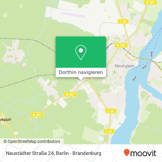 Neustädter Straße 24, Neustädter Str. 24, 16816 Neuruppin, Deutschland Karte