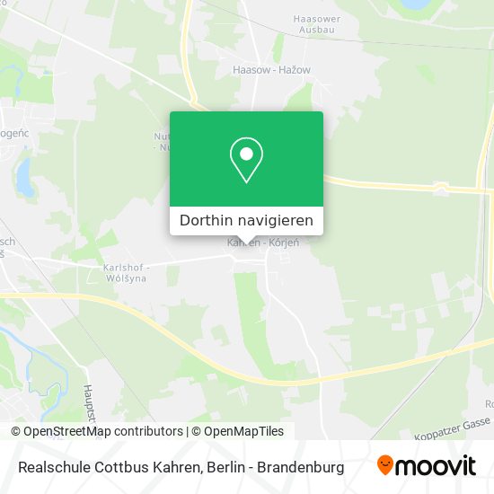 Realschule Cottbus Kahren Karte
