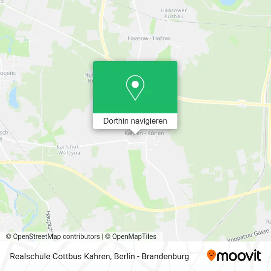 Realschule Cottbus Kahren Karte