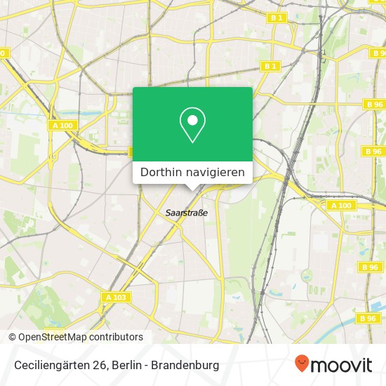 Ceciliengärten 26, Ceciliengärten 26, 12159 Berlin, Deutschland Karte