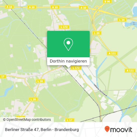 Berliner Straße 47, 16727 Velten Karte