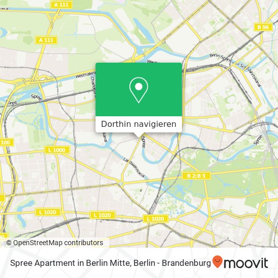 Spree Apartment in Berlin Mitte, Franklinstraße 16 Karte