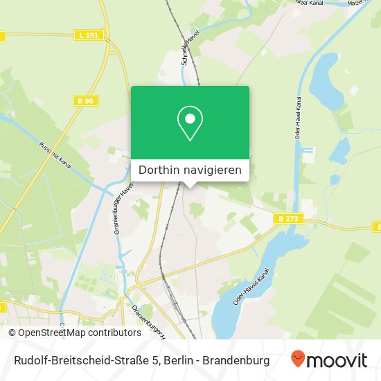 Rudolf-Breitscheid-Straße 5, 16515 Oranienburg Karte