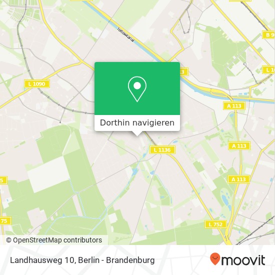 Landhausweg 10, Rudow, 12355 Berlin Karte