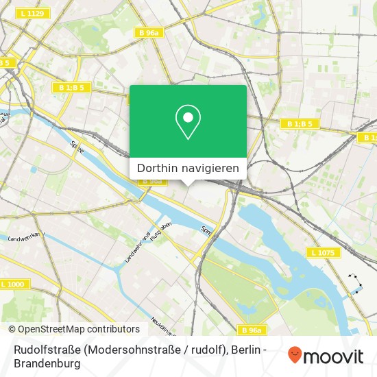 Rudolfstraße (Modersohnstraße / rudolf), Friedrichshain, 10245 Berlin Karte
