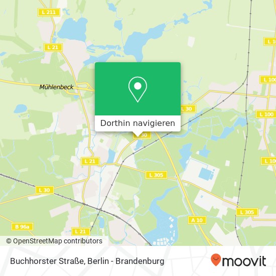 Buchhorster Straße, Buchhorster Str., 16567 Mühlenbecker Land, Deutschland Karte