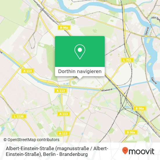 Albert-Einstein-Straße (magnusstraße / Albert-Einstein-Straße), Adlershof, 12489 Berlin Karte