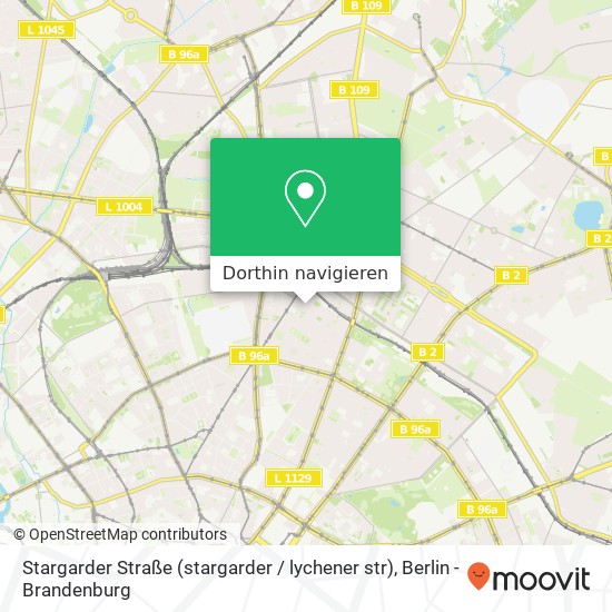Stargarder Straße (stargarder / lychener str), Prenzlauer Berg, 10437 Berlin Karte