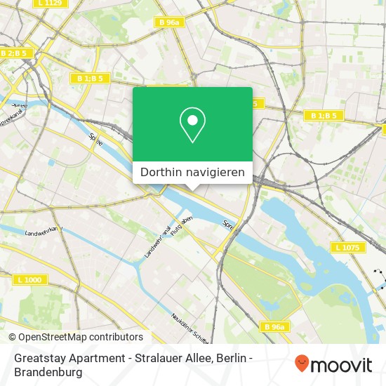 Greatstay Apartment - Stralauer Allee, Stralauer Allee 35A Karte