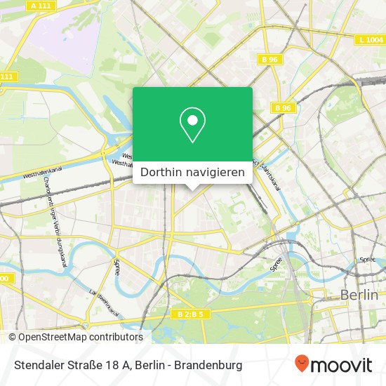 Stendaler Straße 18 A, Stendaler Str. 18 A, 10559 Berlin, Deutschland Karte
