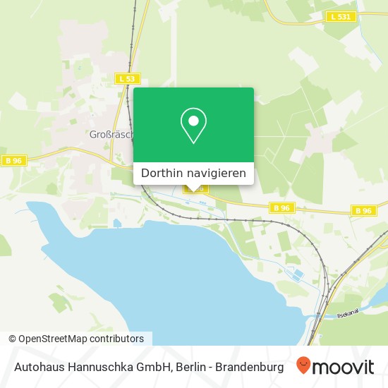 Autohaus Hannuschka GmbH, Gewerbestraße 3 Karte