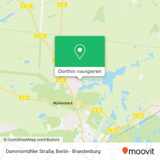 Dammsmühler Straße, Summt, 16567 Mühlenbecker Land Karte