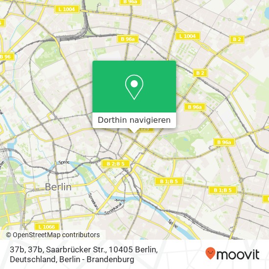 37b, 37b, Saarbrücker Str., 10405 Berlin, Deutschland Karte