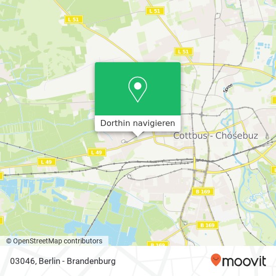 03046, 03046 Cottbus, Deutschland Karte