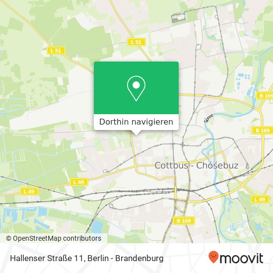 Hallenser Straße 11, Hallenser Str. 11, 03046 Cottbus, Deutschland Karte