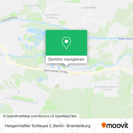 Heegermühler Schleuse 2 Karte