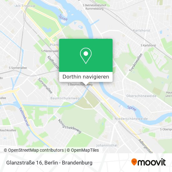Glanzstraße 16 Karte