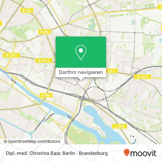 Dipl.-med. Christina Baar, Weserstraße 11 Karte