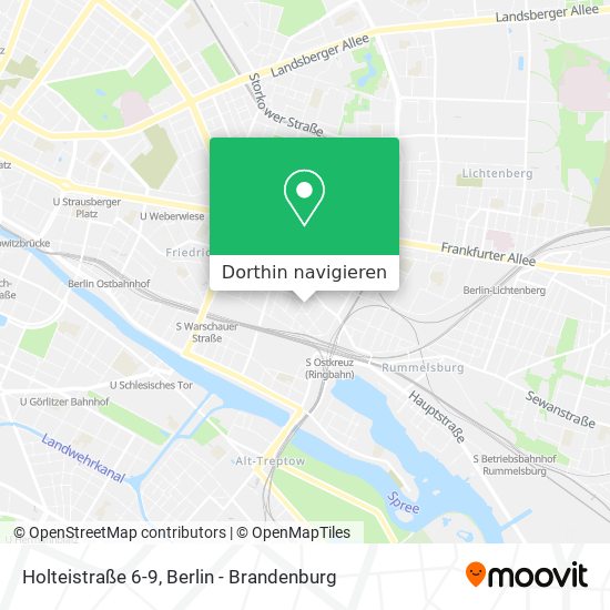 Holteistraße 6-9 Karte