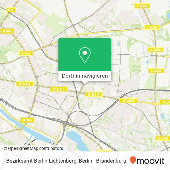 Bezirksamt Berlin-Lichtenberg Karte