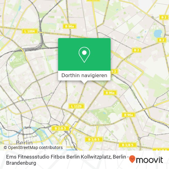 Ems Fitnessstudio Fitbox Berlin Kollwitzplatz, Prenzlauer Allee 207 Karte