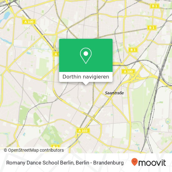 Romany Dance School Berlin, Stubenrauchstraße 16A Karte