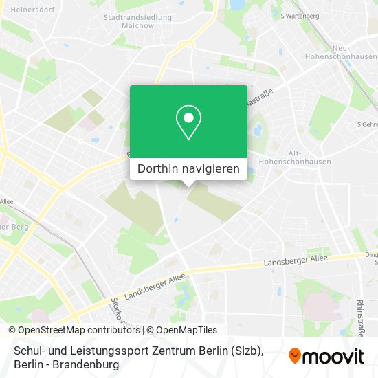 Schul- und Leistungssport Zentrum Berlin (Slzb) Karte
