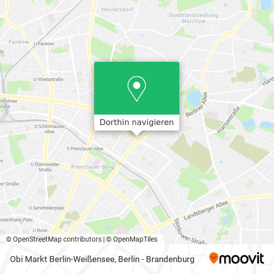 Obi Markt Berlin-Weißensee Karte